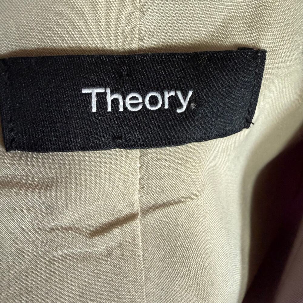 Theory Suit Set Wool in Lavender Tailored Blazer Size 2 & Pants Size 4 Stretchy - Picture 12 of 12